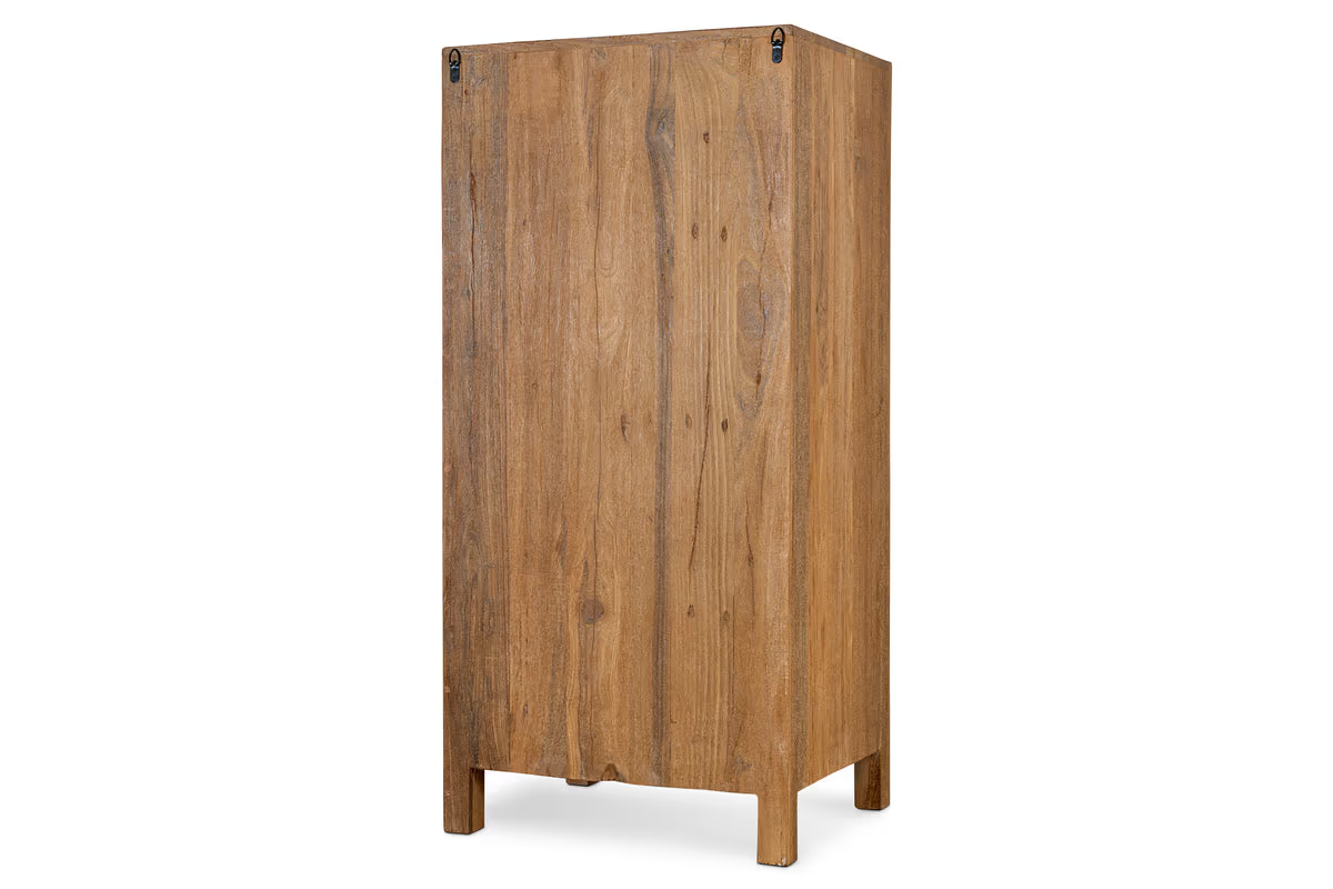 Nkuku - Iya Reclaimed Wood Tall Boy Chest of Drawers - Natural