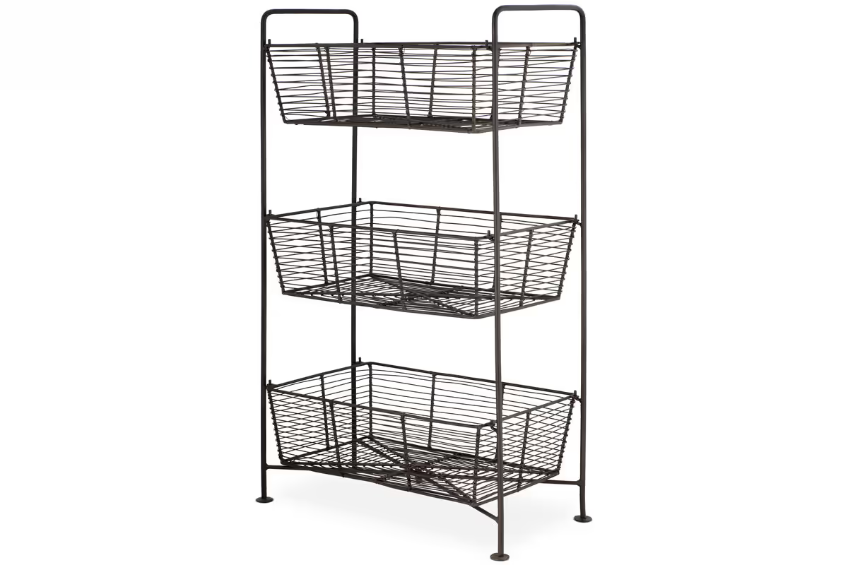 Nkuku - Inkollu Three Tier Storage Stand - Antiqued Brass