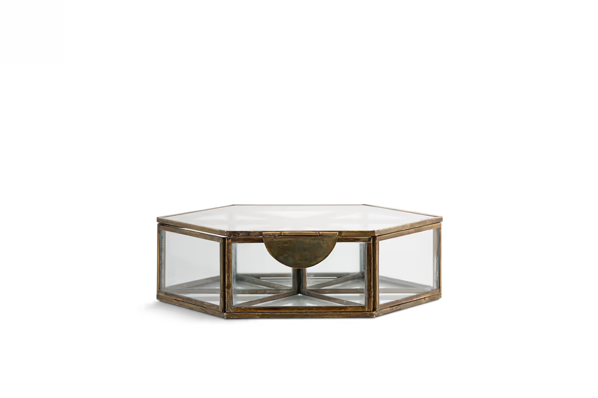 Nkuku - Sitara Jewellery Box - Antique Brass - Small