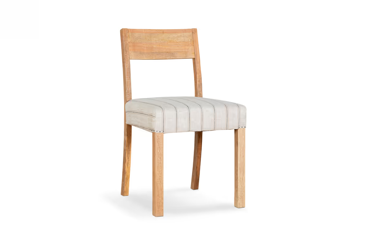 Nkuku - Nidhi Linen Upholstered Dining Chair - Natural