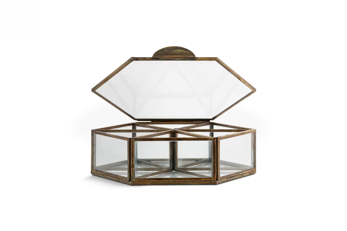 Nkuku - Sitara Jewellery Box - Antique Brass - Small