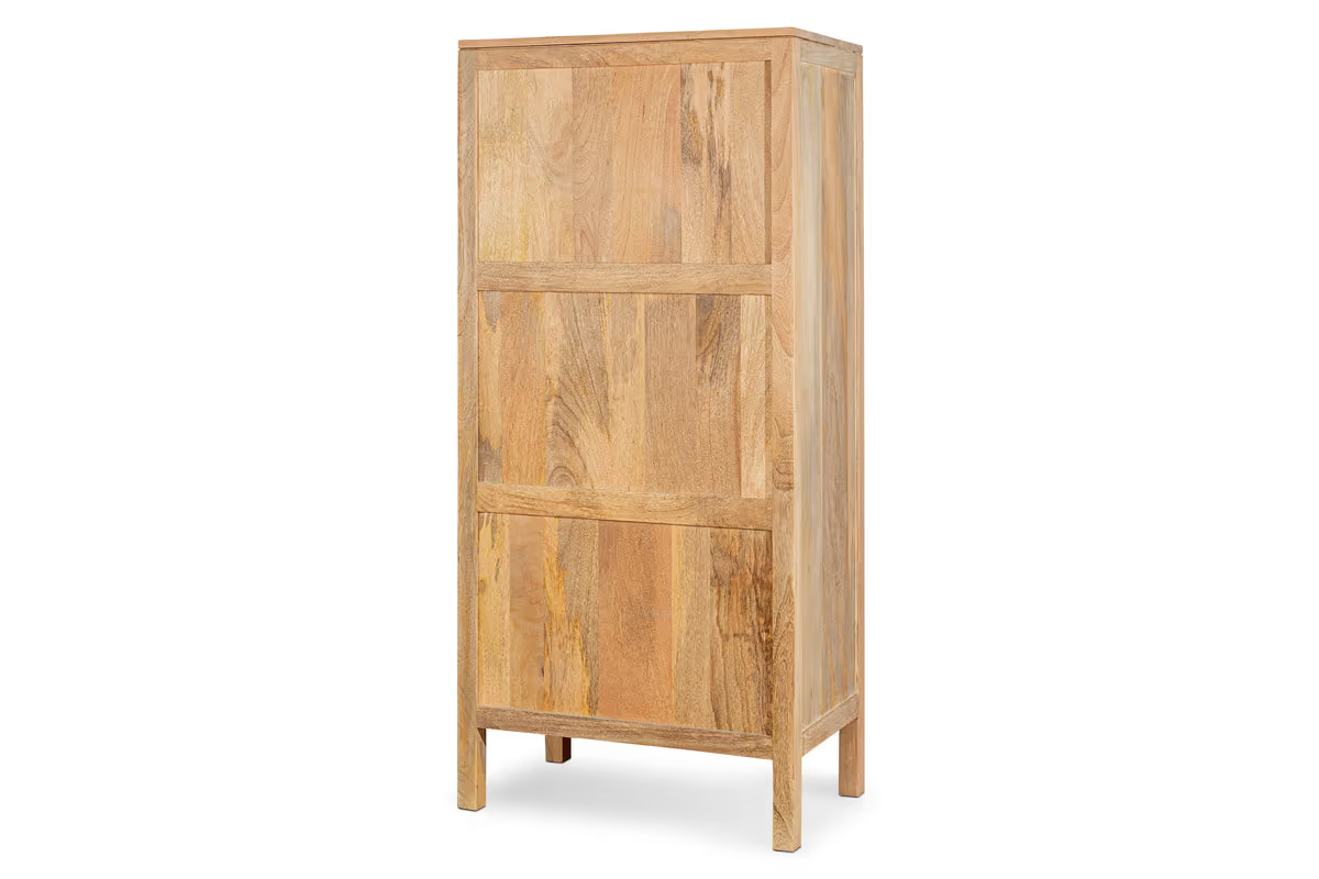 Nkuku - Kanz Mango Wood Tall Boy Chest of Drawers - Natural