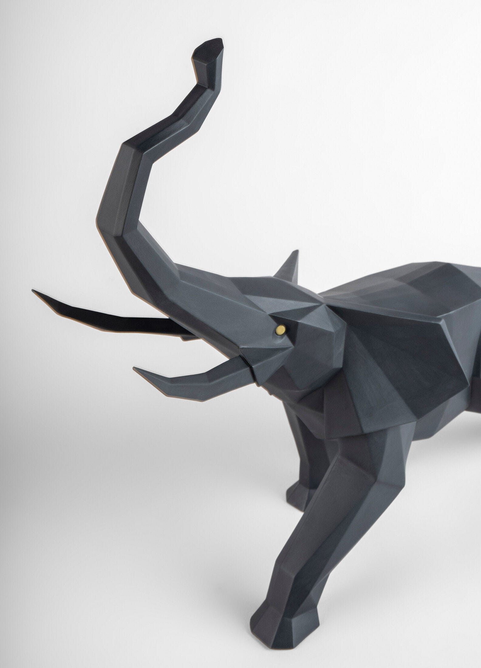 Lladró - Elephant Sculpture - Black matte