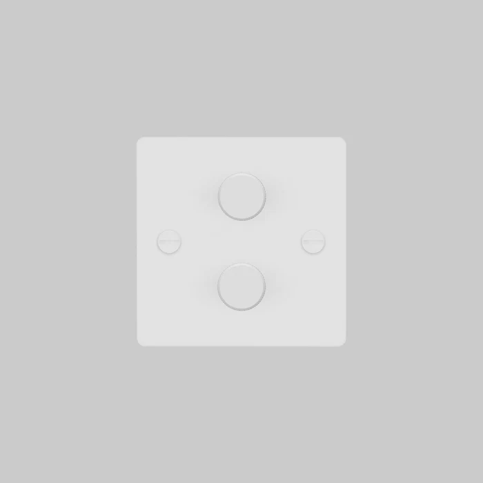 Buster & Punch - 2G Dimmer 120W Cross - White Finish