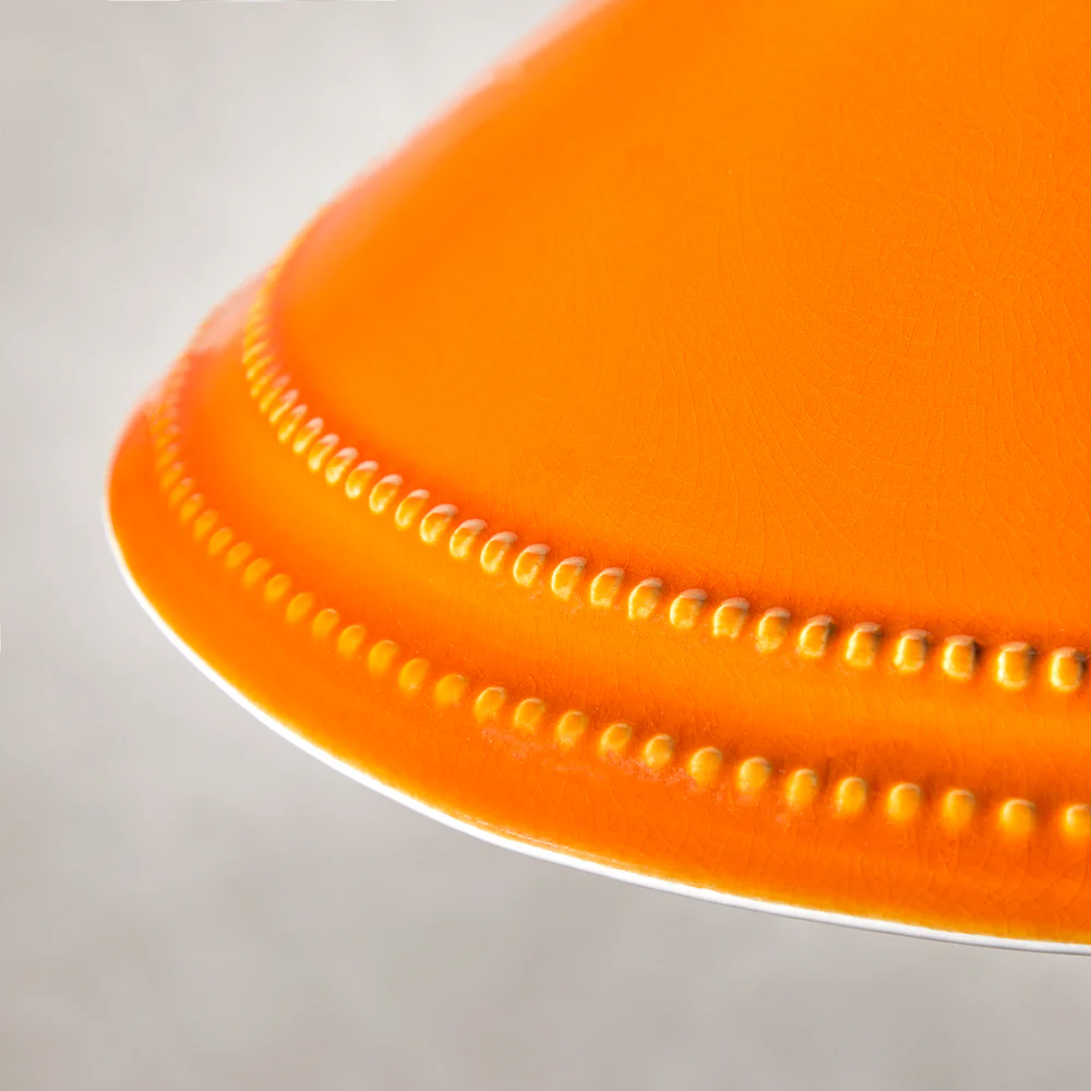 Pooky - Ted Ceramic Pendant Light Shade - Orange With Stone Interior