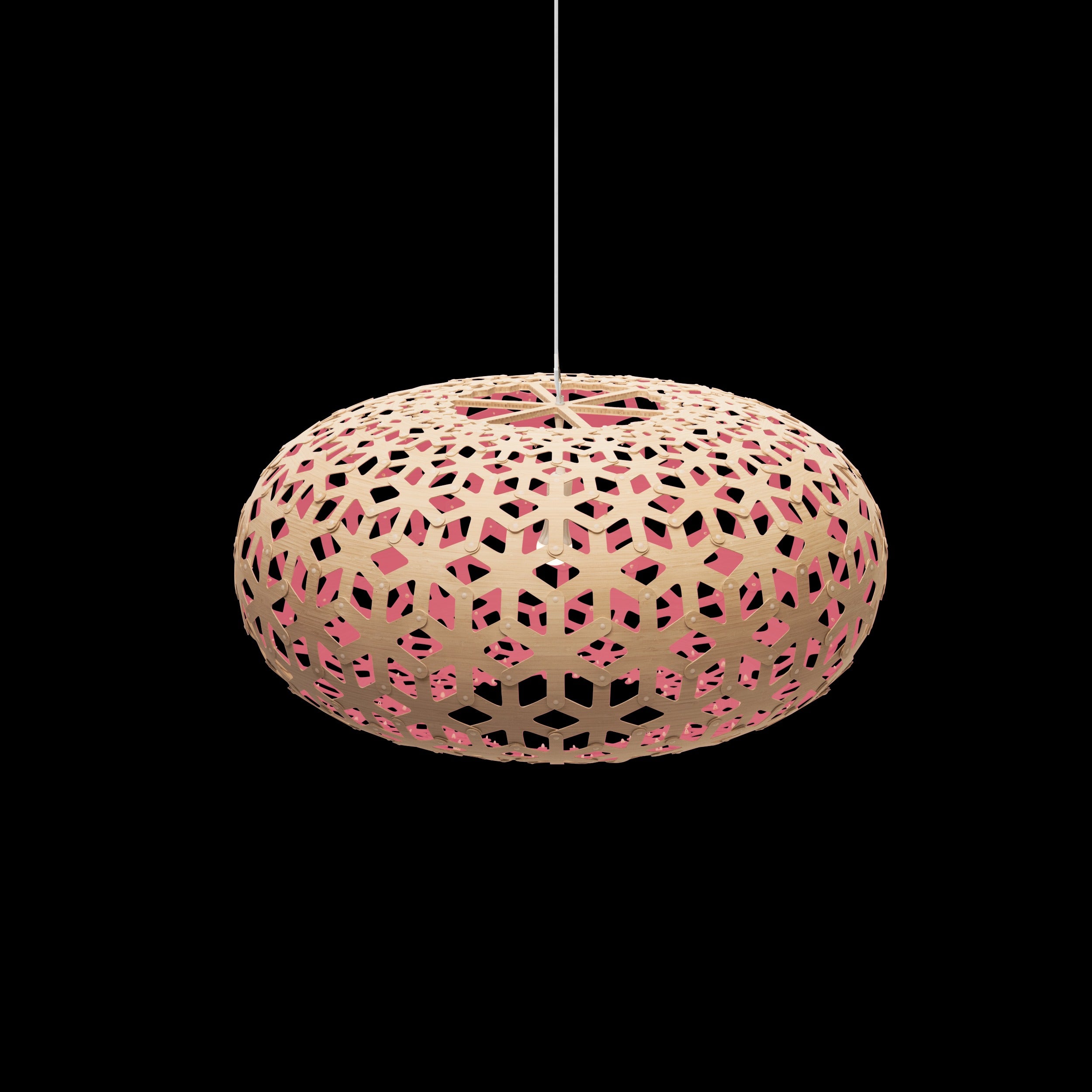 David Trubridge Snowflake Pendant Light - 800mm (31") - Pink