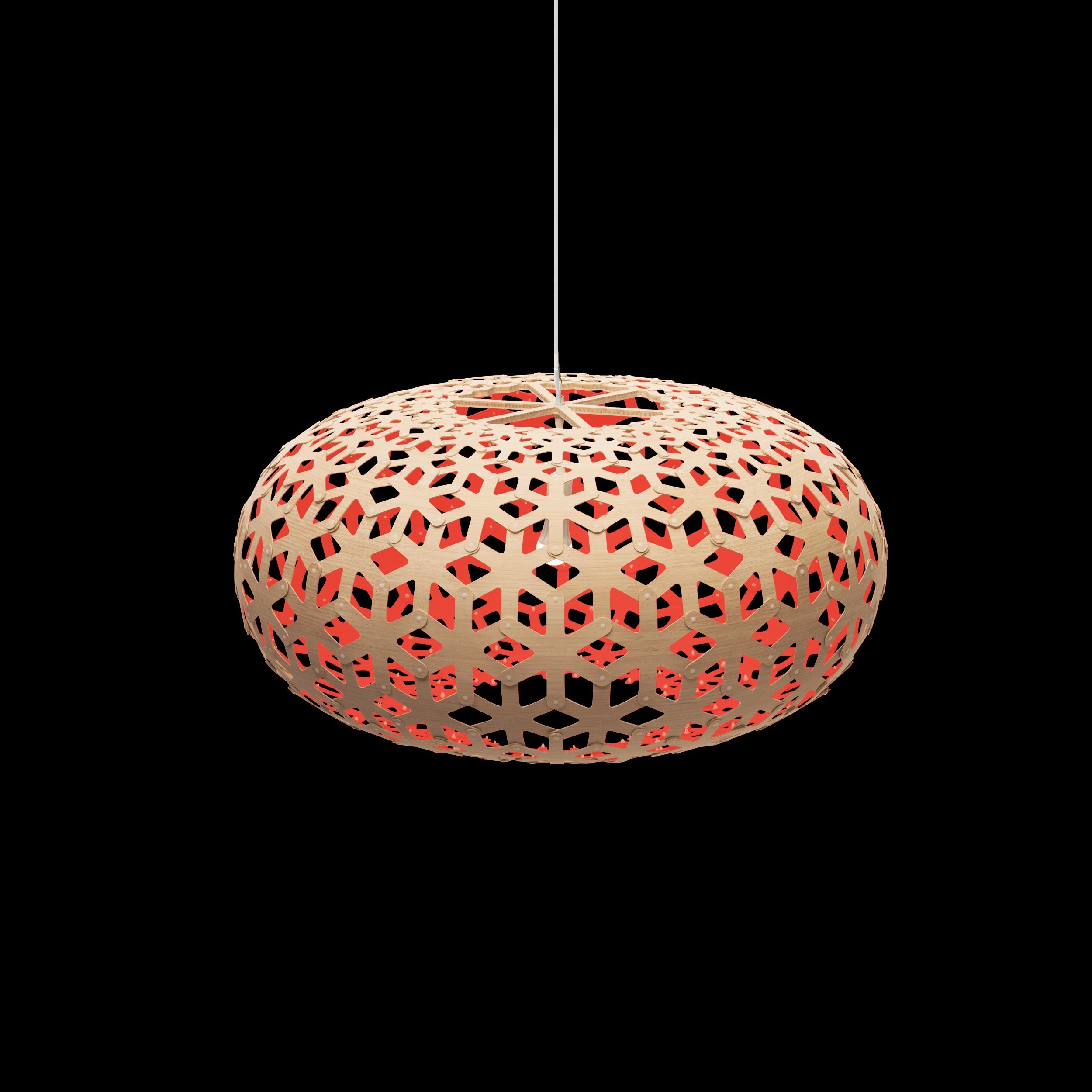 David Trubridge Snowflake Pendant Light - 800mm (31") - Red