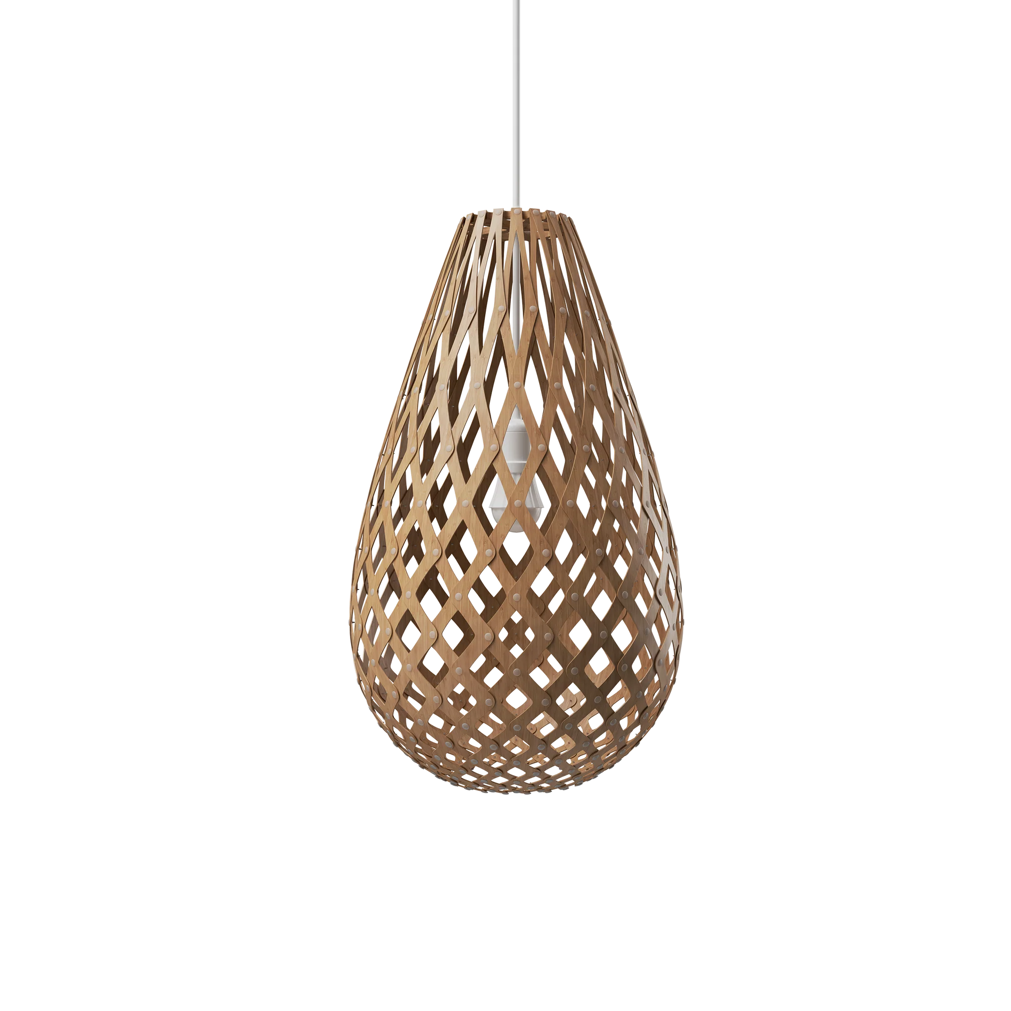 David Trubridge Koura Pendant Light - 1000mm (39") - Bamboo