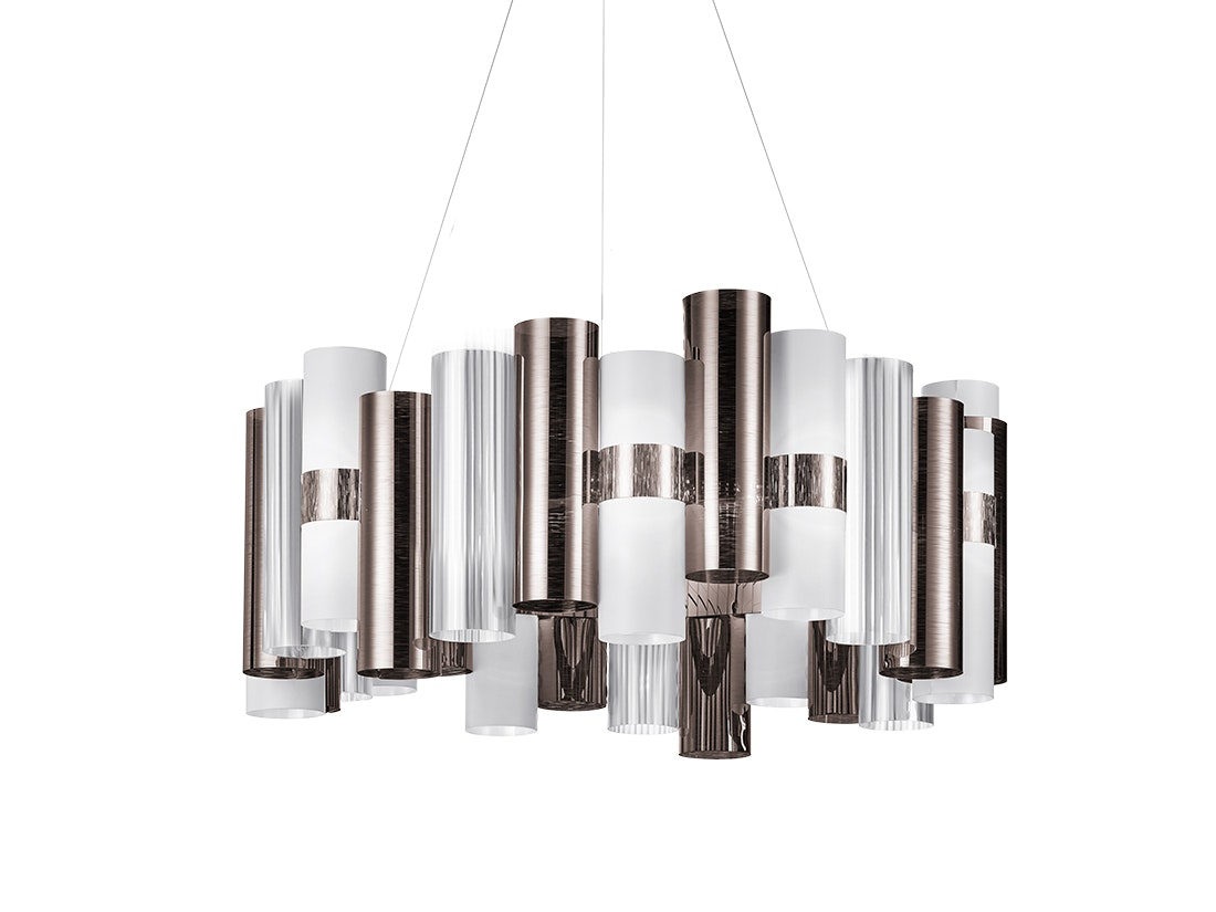 Slamp - La Lollo Suspension Lamp - Large - Pewter