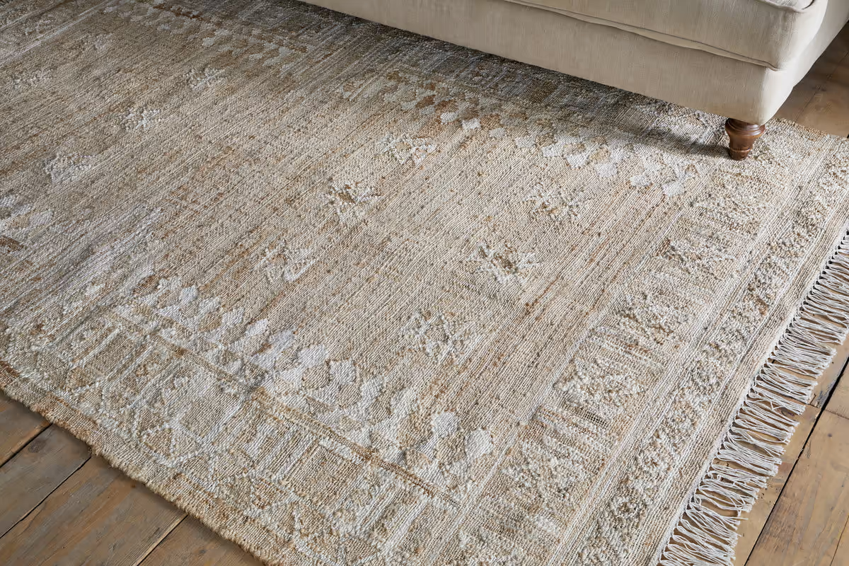 Nkuku - Aqil Jute & Cotton Rug - Natural - 150 x 240cm