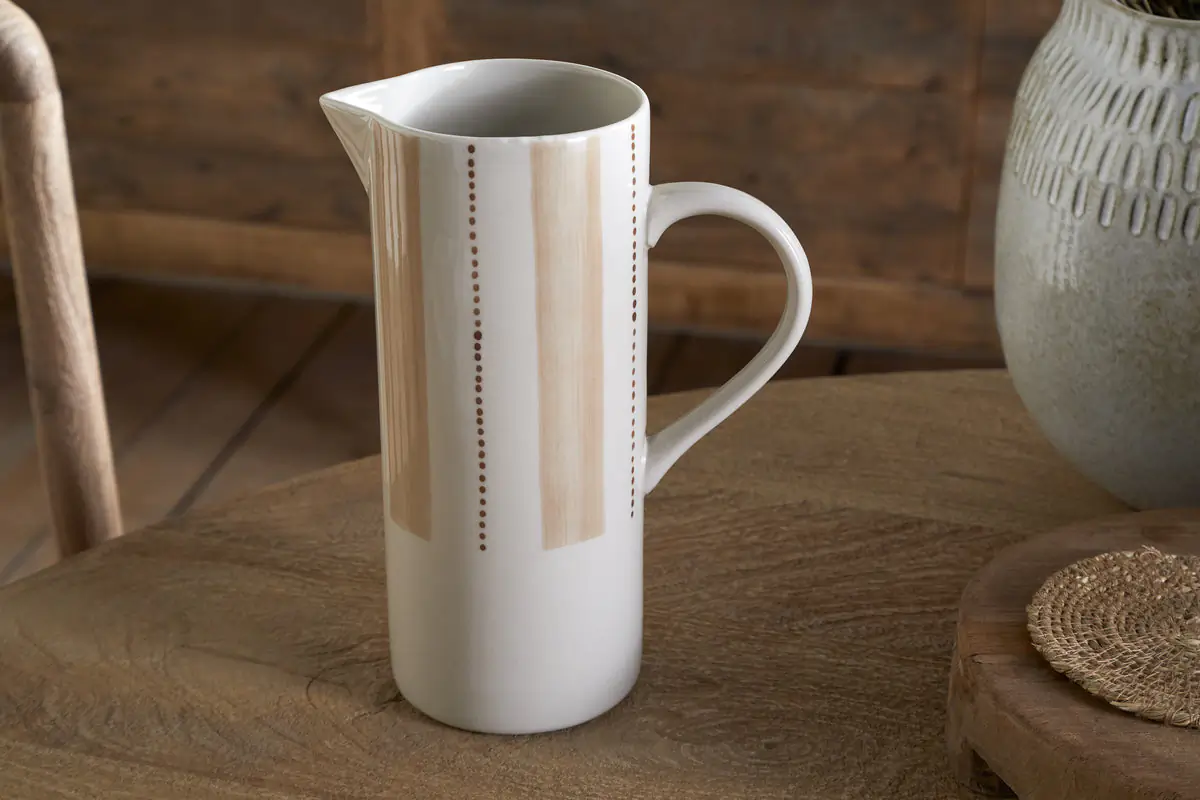 Nkuku - Patthar Jug - Cream & Clay - Large