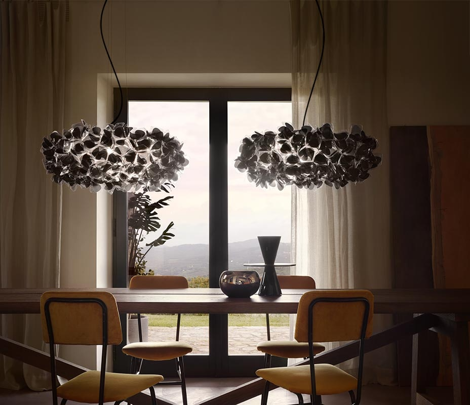 Slamp - Clizia Suspension 130 Lamp - Mama Non Mama Black - Black Wire