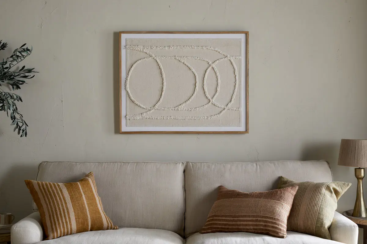 Nkuku - Mauri Frayed Wall Art - Neutral