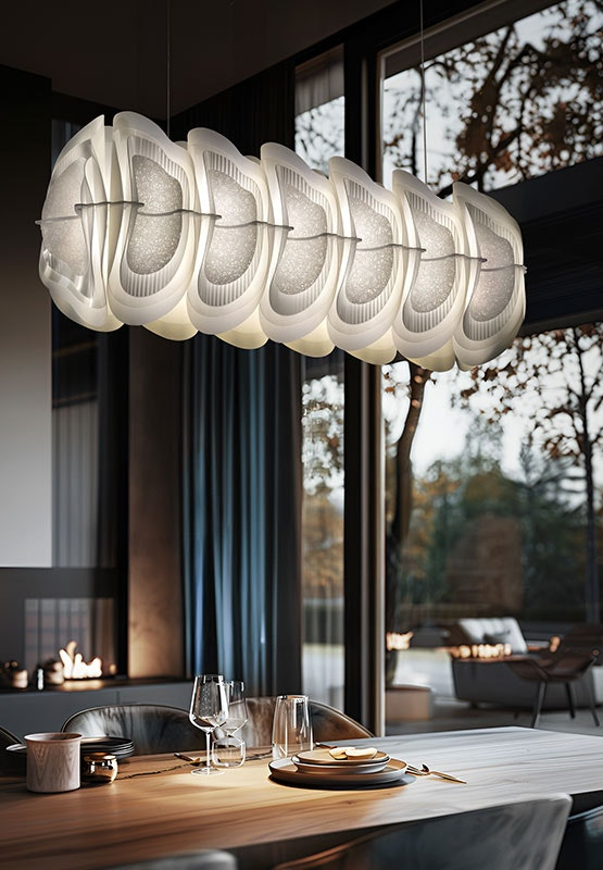 Slamp - Fiordlys Suspension Lamp - Linear - White