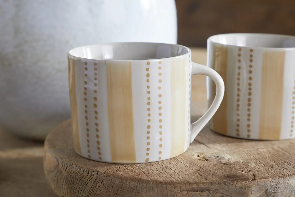 Nkuku - Patthar Mug - Cream & Sand - Small (Set of 2)