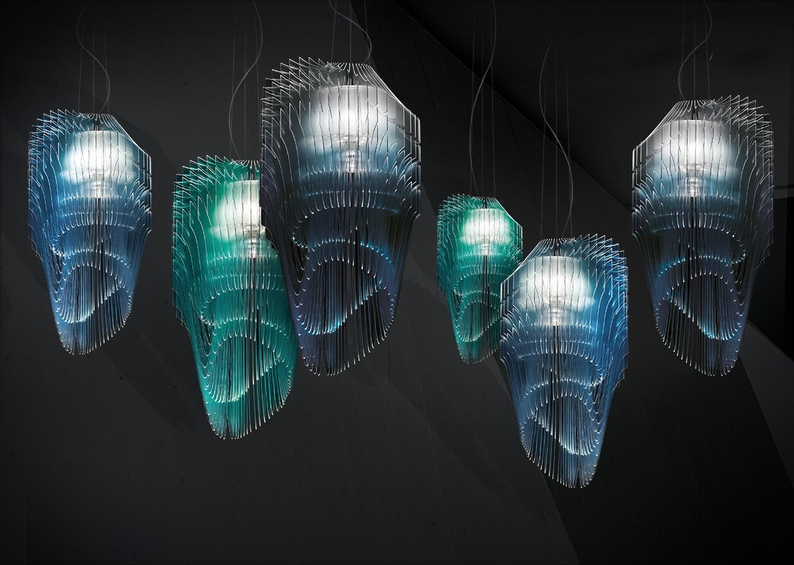 Slamp - Avia Suspension Lamp - Medium - Blue