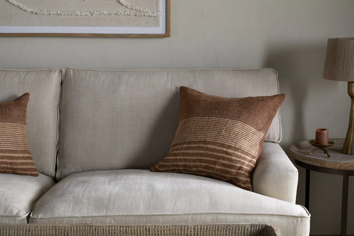 Nkuku - Eesha Jute Cushion Cover - Rust - 50 x 50cm