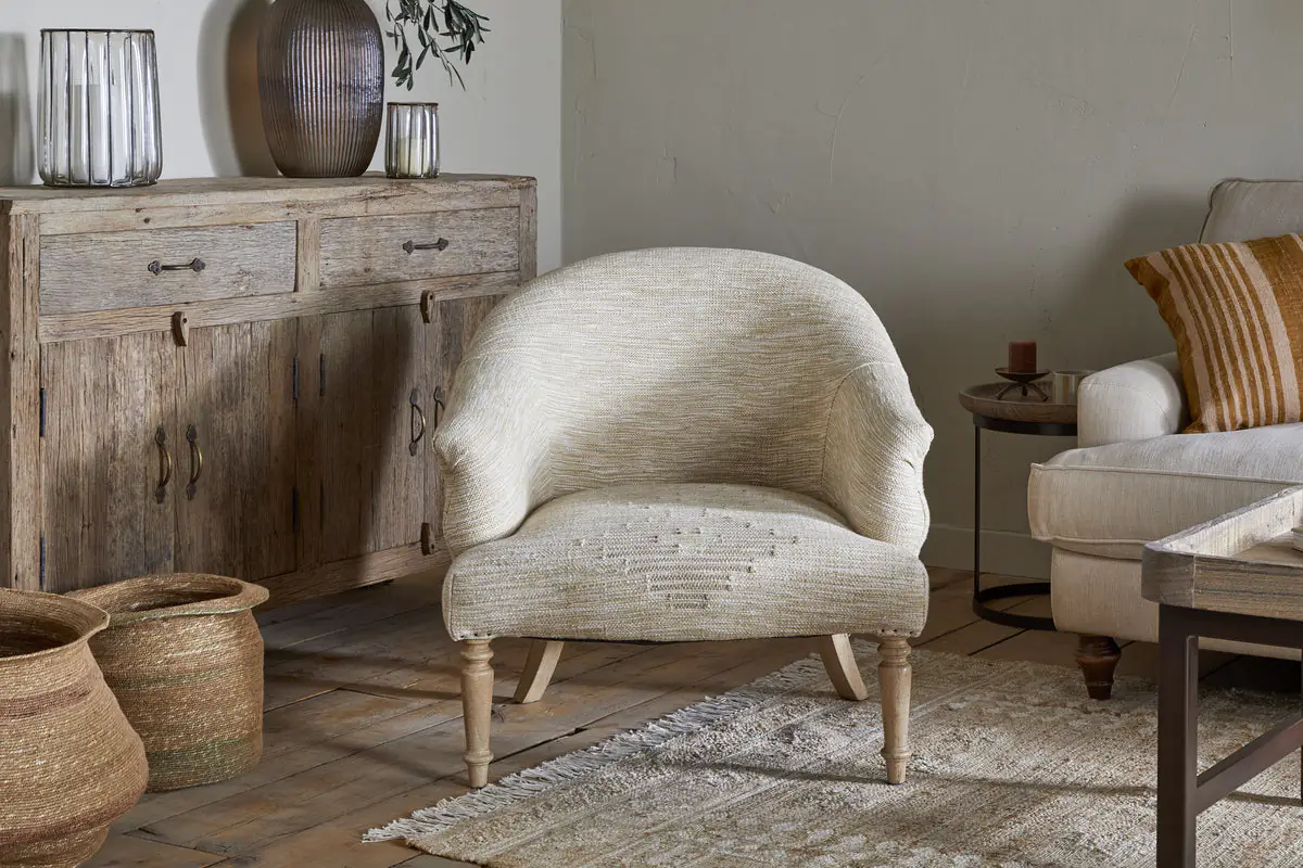 Nkuku - Aranya Cotton & Jute Occasional Chair - Natural