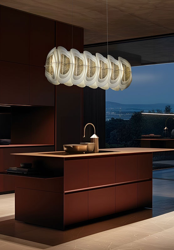 Slamp - Fiordlys Suspension Lamp - Linear - Gold