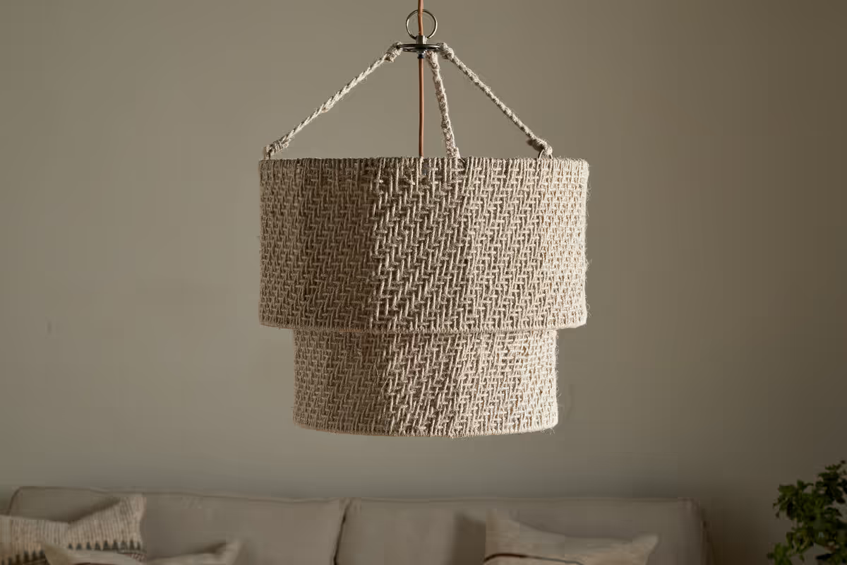 Nkuku - Thimba Woven Jute Chandelier - Natural