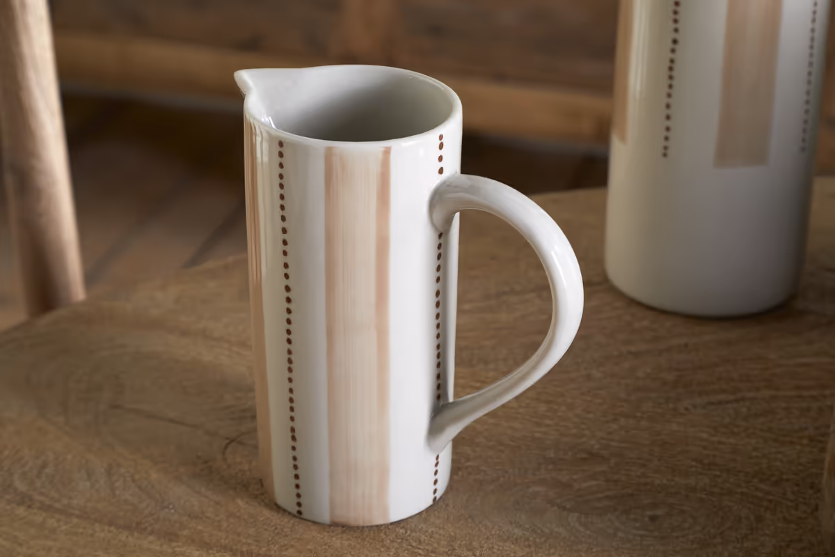 Nkuku - Patthar Jug - Cream & Clay - Small