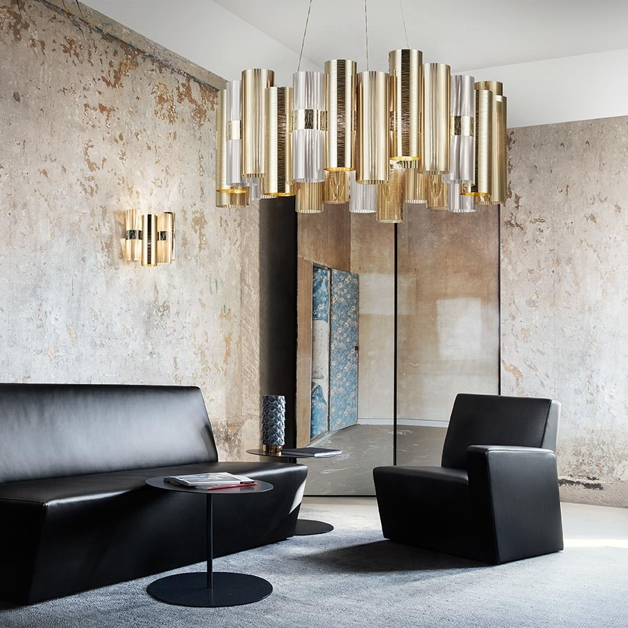 Slamp - La Lollo Suspension Lamp - Medium - Gold