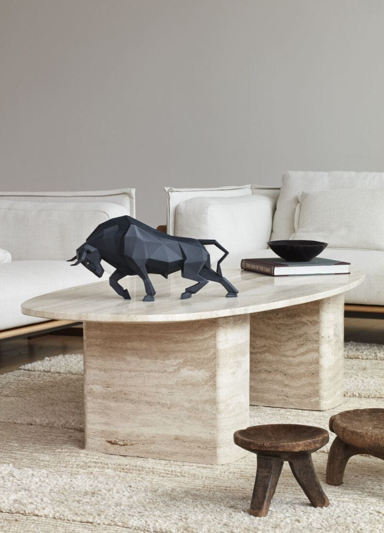 Lladró - Bull Sculpture - Black matte