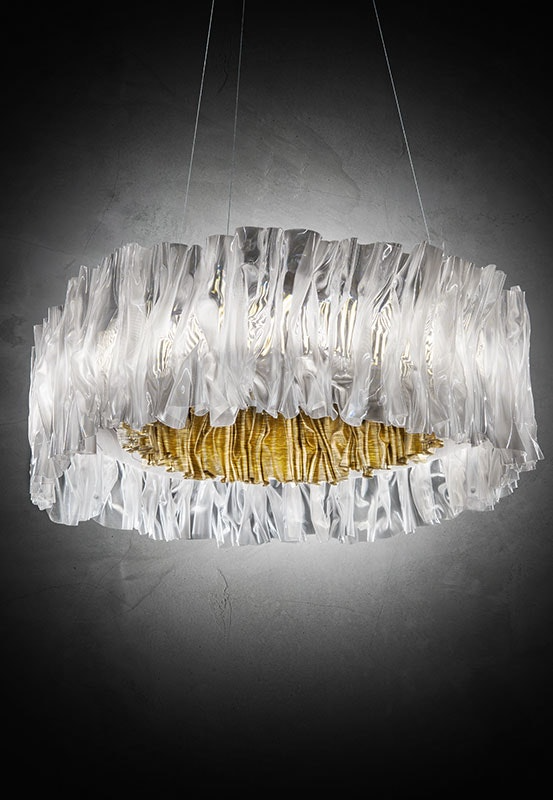 Slamp - Accordéon Suspension Lamp - Gold