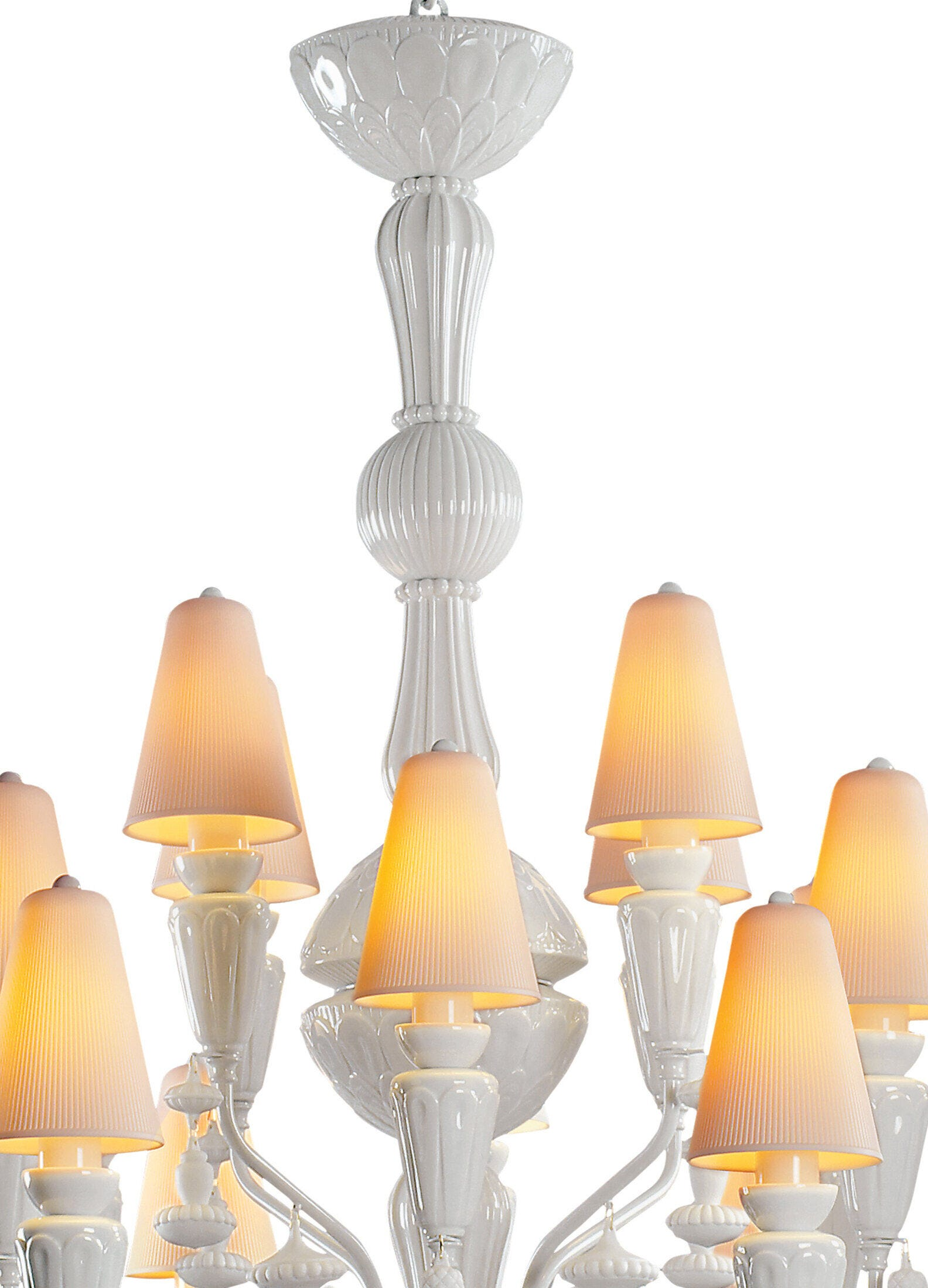 Lladró - Ivy and Seed 20 Lights Chandelier - White