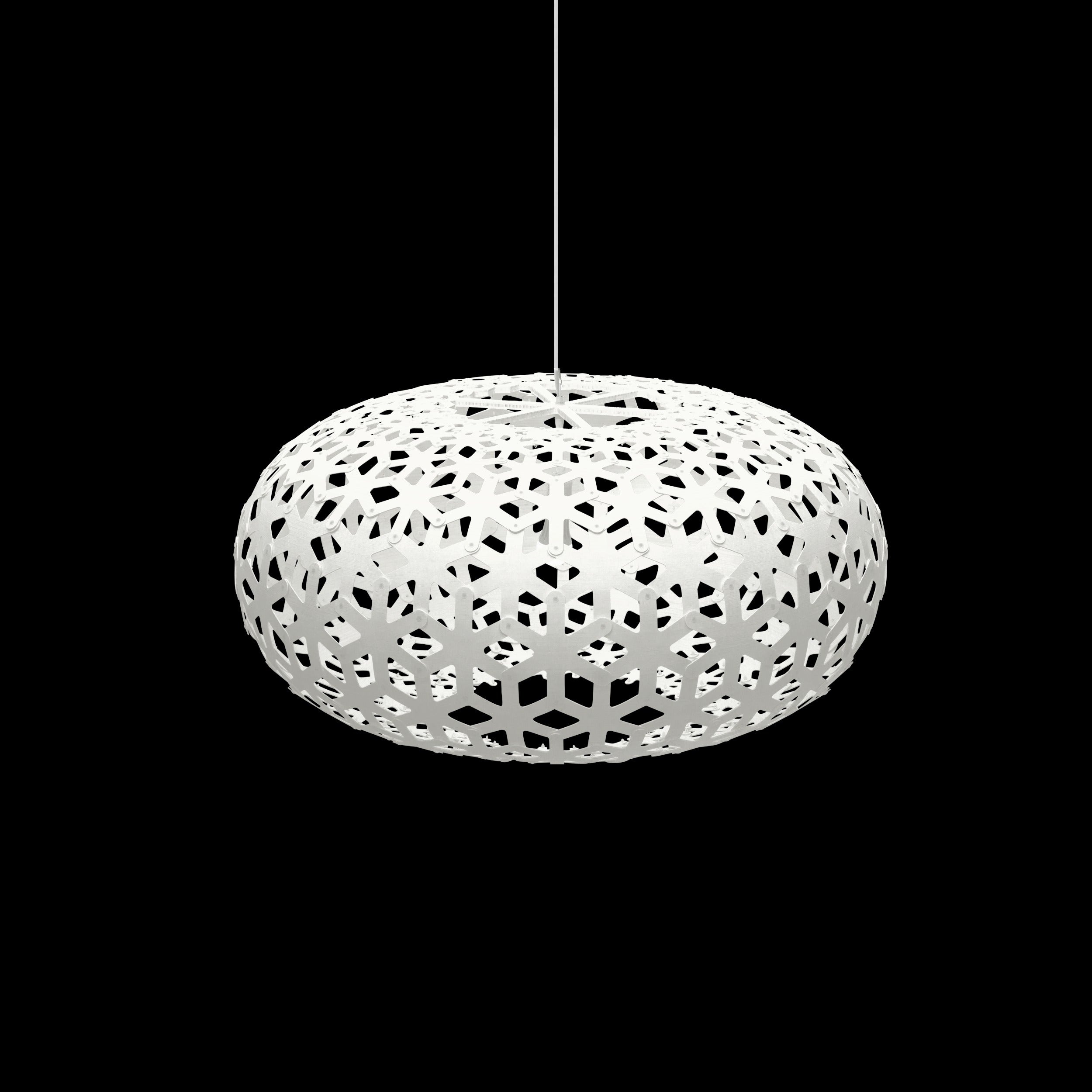 David Trubridge Snowflake Pendant Light - 800mm (31") - White 2 Sides
