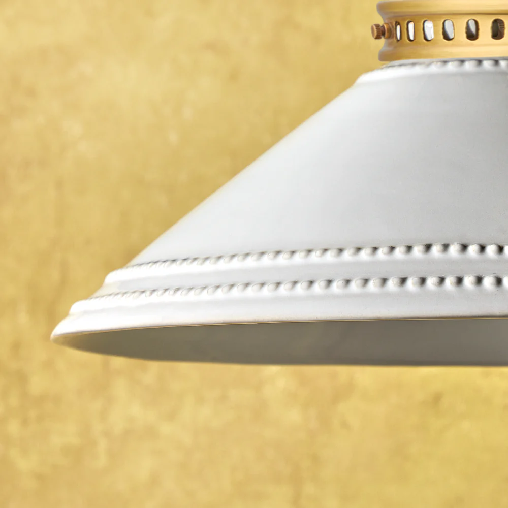 Pooky - Ted Ceramic Pendant Light Shade - Stone With Stone Interior