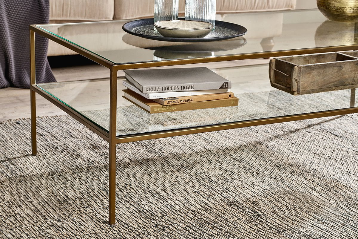 Nkuku - Nakuru Iron & Glass Coffee Table