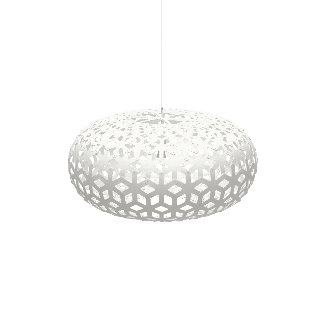 David Trubridge Snowflake Pendant Light - 1000mm (39") - White 2 Sides