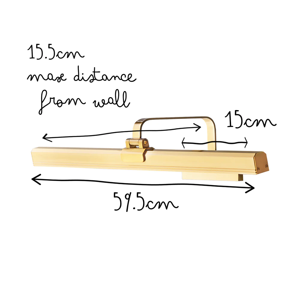 Pooky - Marcel Rechargeable Picture Light - Larger - Antique Brass Finish