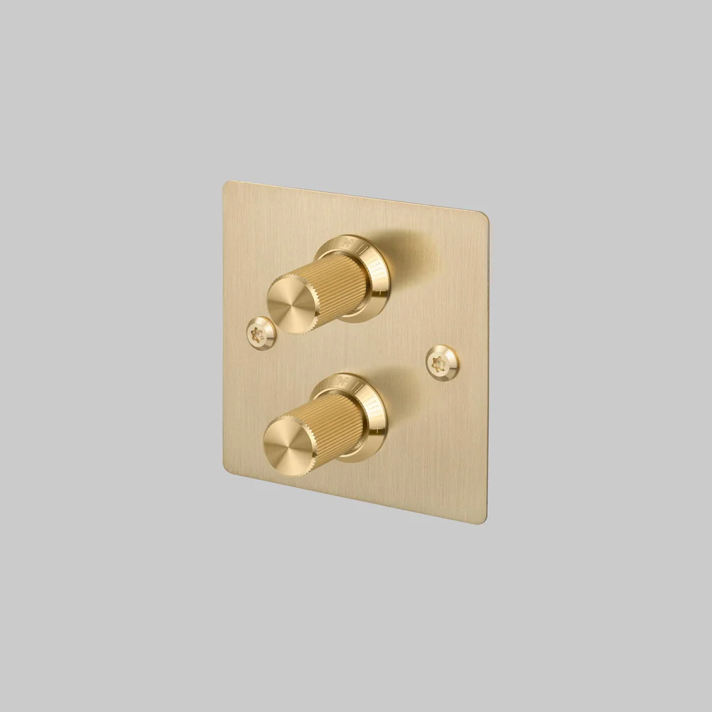 Buster & Punch - 2G Dimmer 120W Linear - Brass Finish