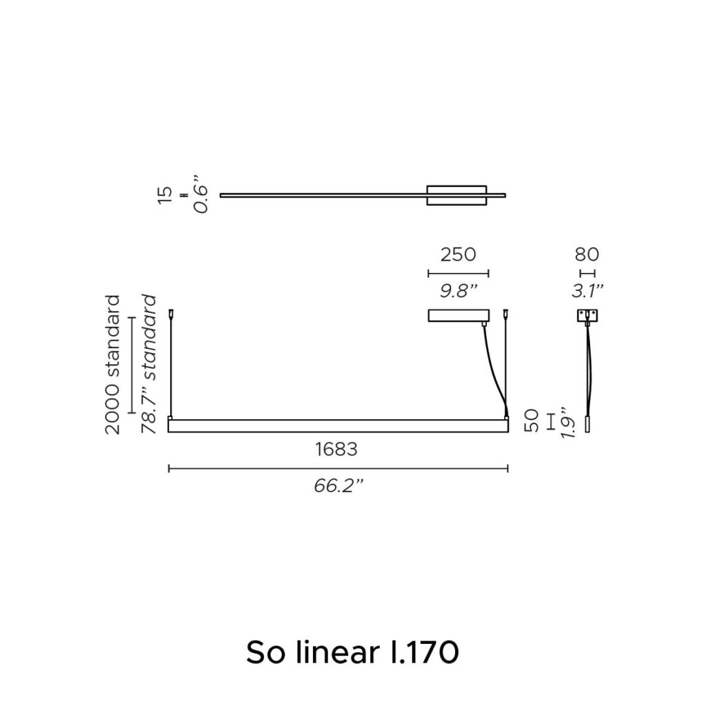 Contardi Lighting Fly Linear Light - l.170 - Satin Golden Nickel