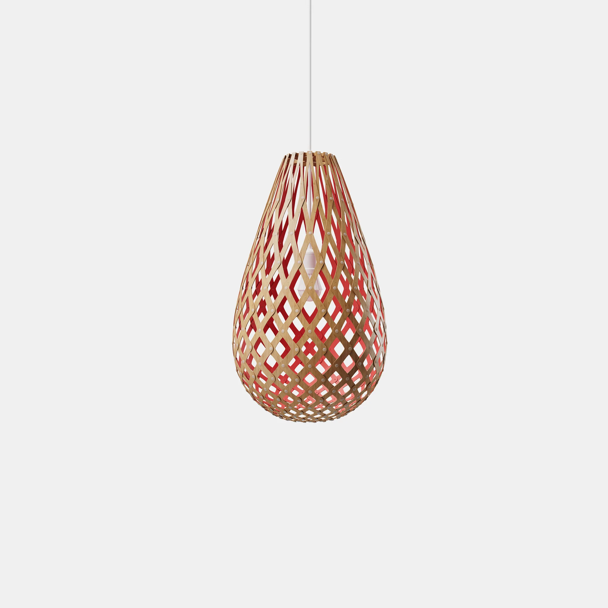 David Trubridge Koura Pendant Light - 1000mm (39") - Red