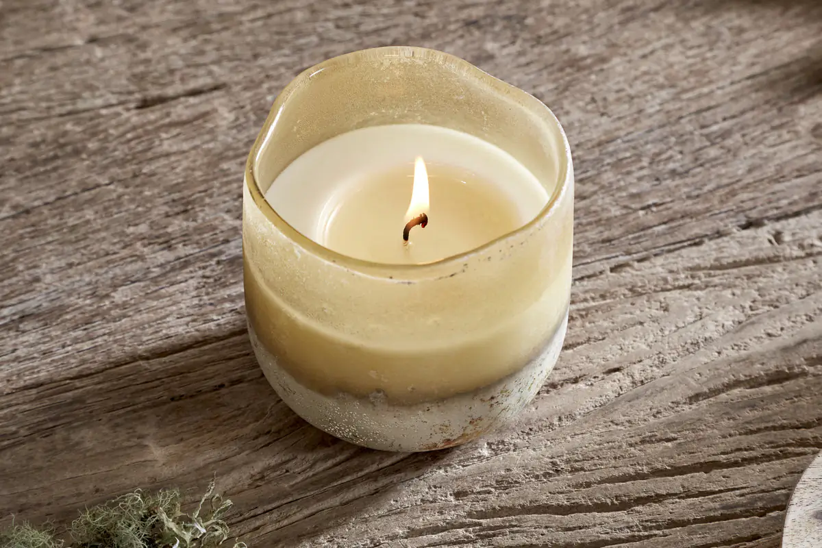 Nkuku - Oakmoss & Rose 1 Wick Scented Candle - Yellow
