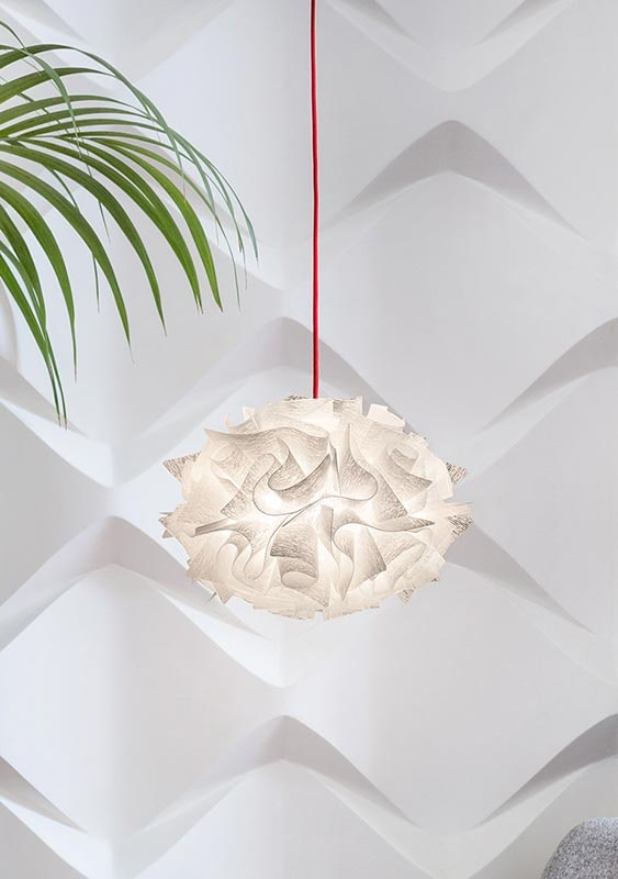 Slamp - Veli Mini Couture Suspension Lamp - Red Wire