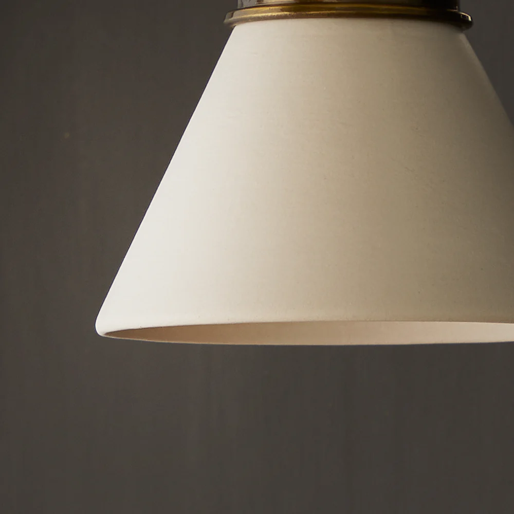 Pooky - Flora Ceramic Pendant Light Shade - Natural Plaster
