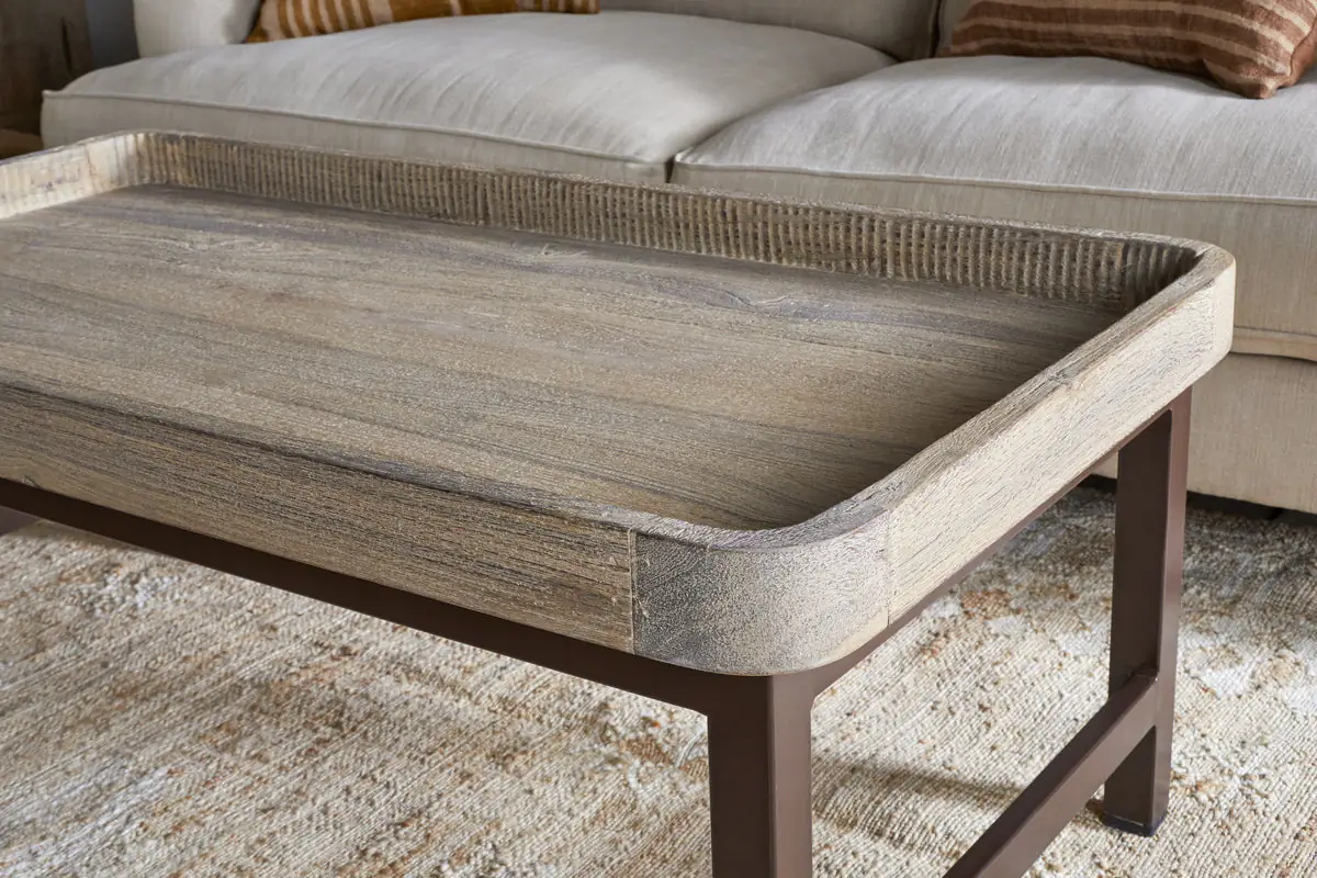 Nkuku - Nisha Reclaimed Wood & Iron Coffee Table - Natural