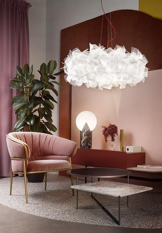 Slamp - Clizia Suspension Lamp - Large - Pixel - Red Wire