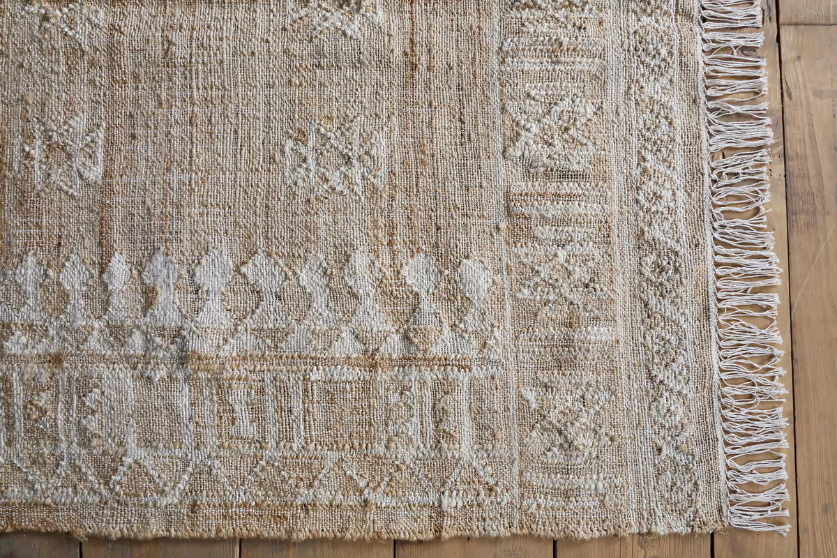 Nkuku - Aqil Jute & Cotton Rug - Natural - 150 x 240cm