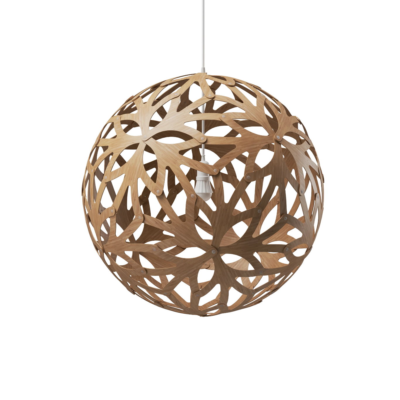 David Trubridge Floral Pendant Light - 1000mm (39") - Bamboo