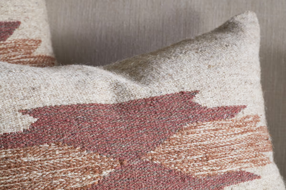 Nkuku - Kabir Wool Cushion Cover - Rust - 60 x 40cm