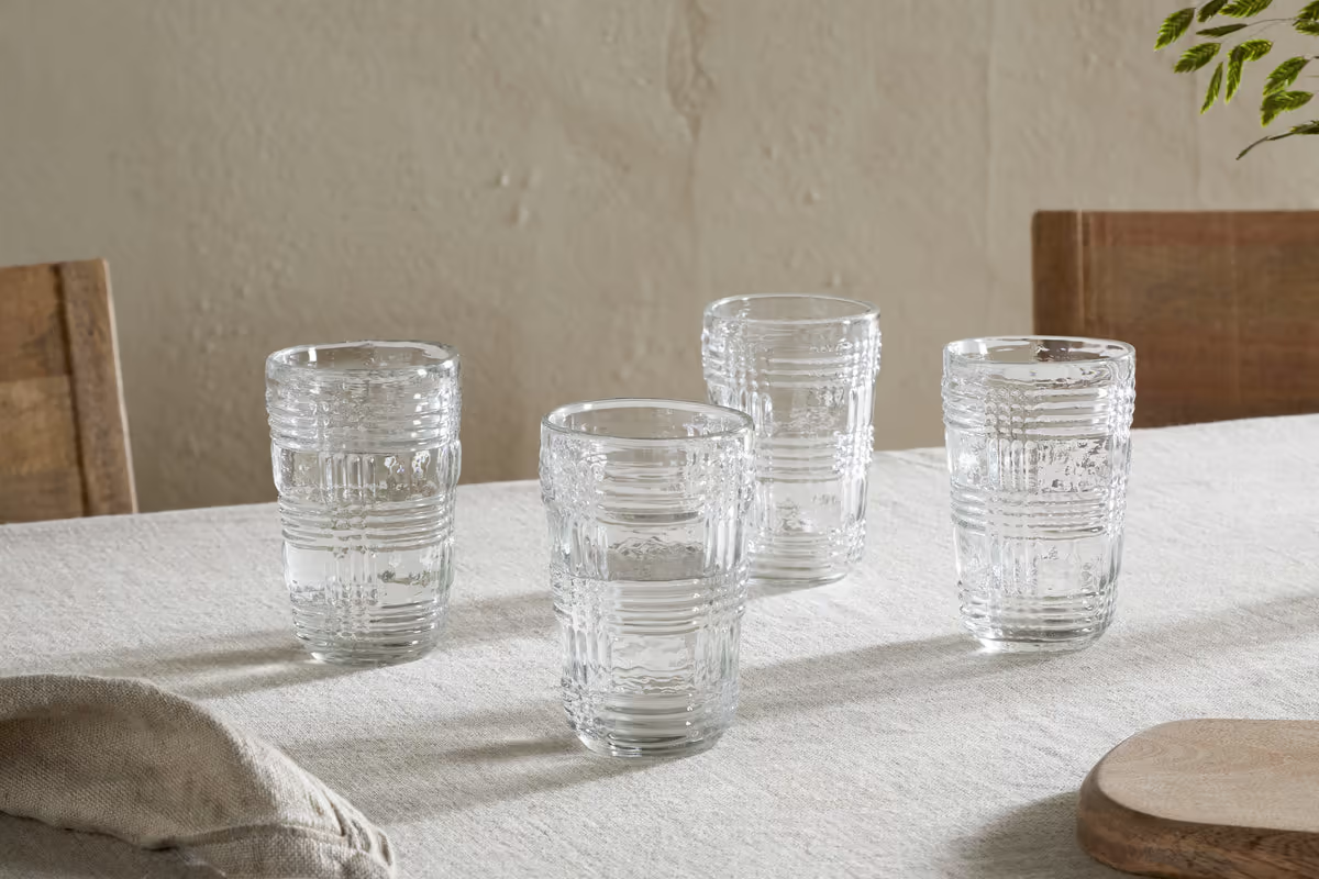 Nkuku - Kaanch Highball - Clear - (Set of 4)