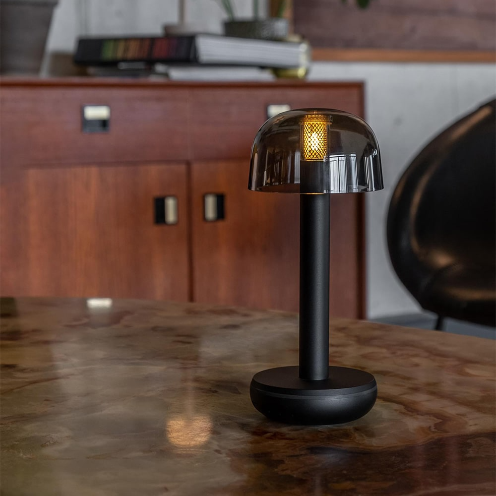 Humble Lights - Two Table Light Black PC Smoked