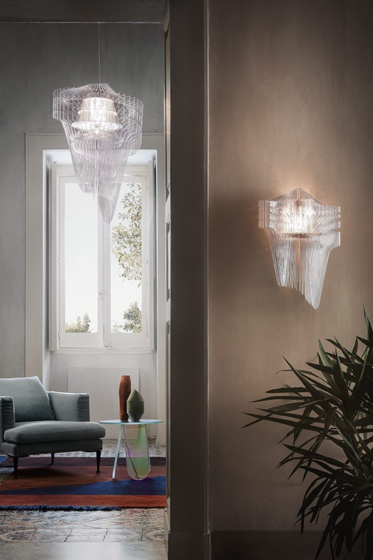 Slamp - Aria Applique Wall Lamp - Transparent