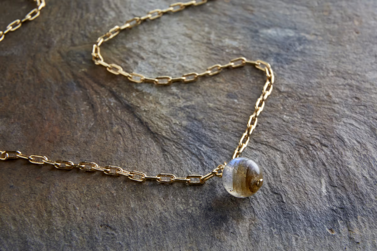 Nkuku - Marai Labradorite Necklace - Labradorite & Gold