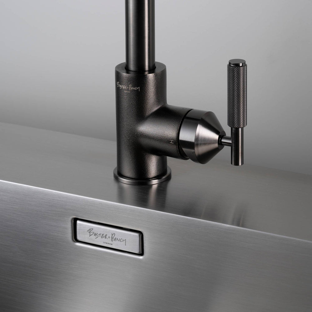 Buster & Punch - UK Kitchen Tap Cross - Mixer - Gun Metal